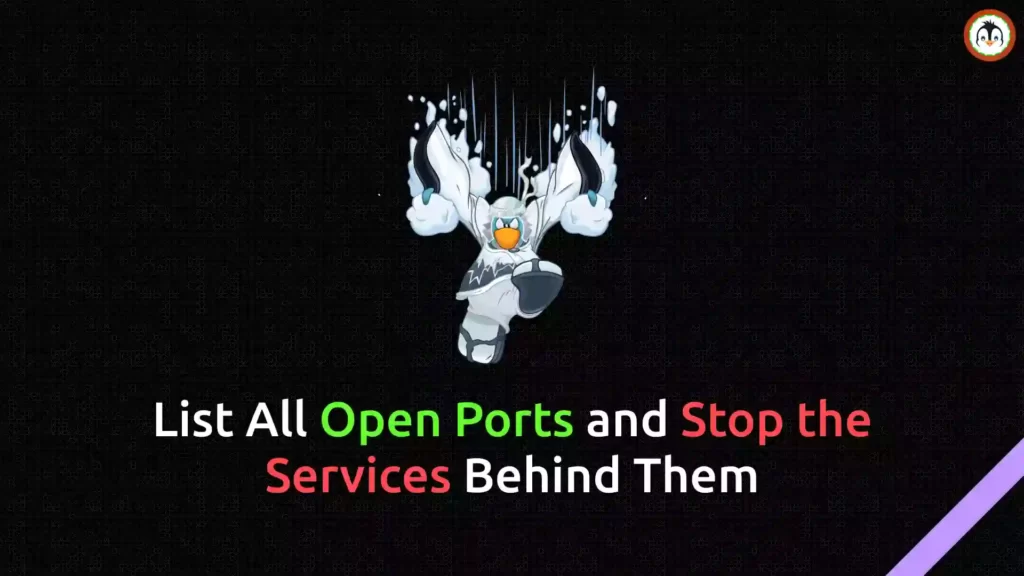 List All Open Ports and Stop the Services Behind Them list open port and stop it services