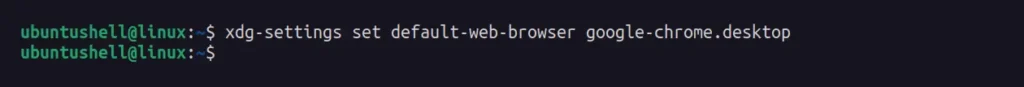 changing default browser using xdg-settings command