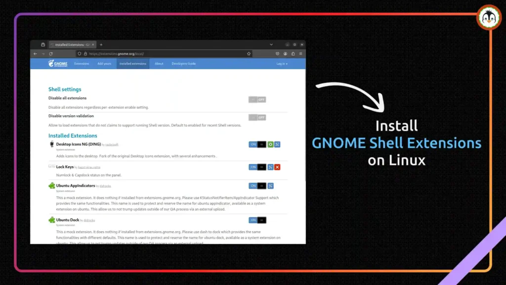 How to Install GNOME Shell Extensions on Ubuntu and Other Linux Distros gnome shell extensions