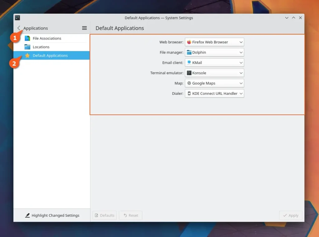 opening default application on KDE plasma