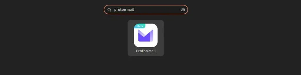 opening proton mail app