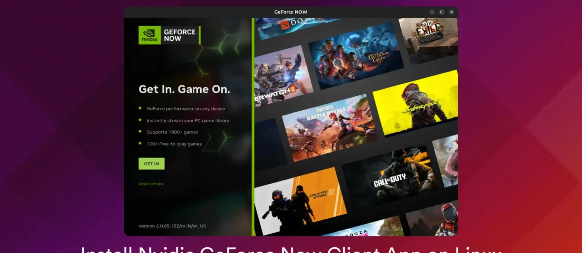 install Nvidia GeForce Now Client App on linux